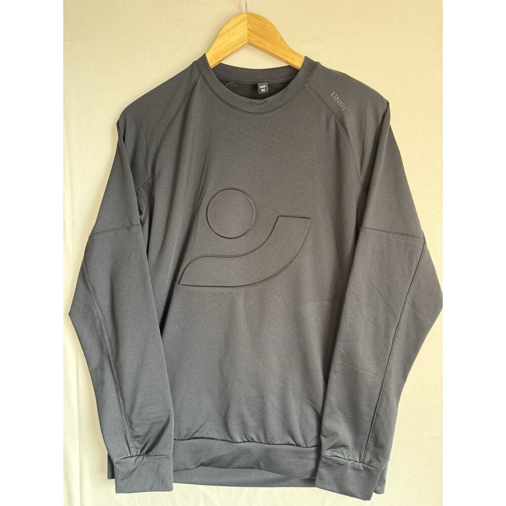 UNRL Black Crewneck Sweatshirt Mens Medium Athletic Pullover Stretch